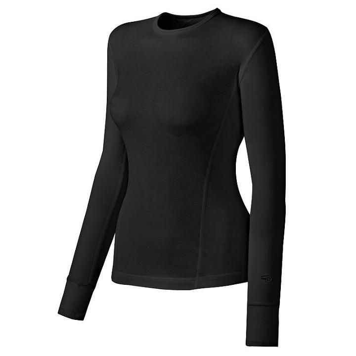 Women's Champion Varitherm Crewneck Base Layer Top, Size: Large, Black
