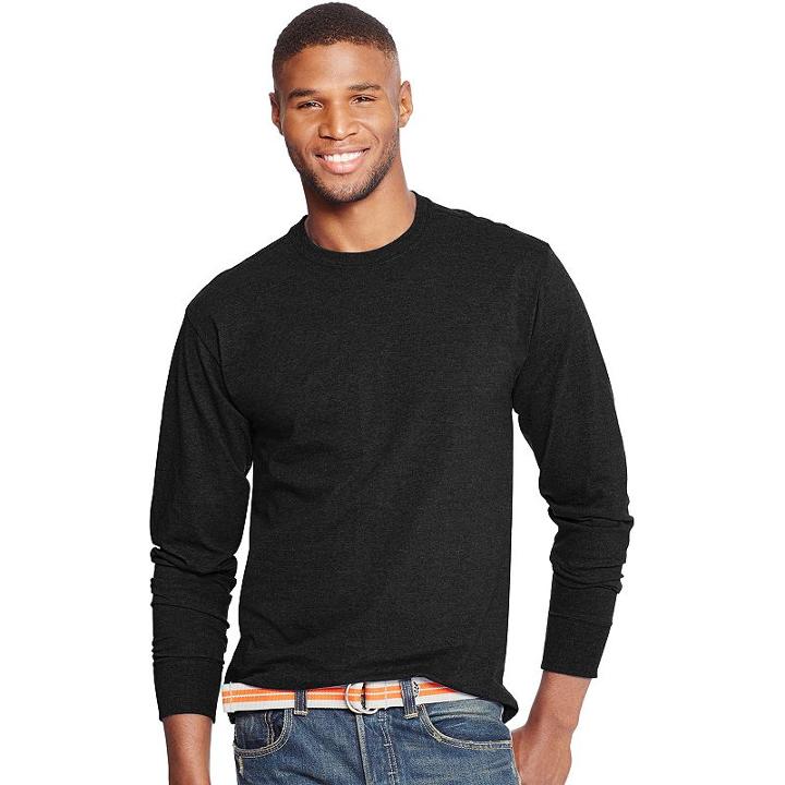 Men's Hanes Ultimate X-temp Crewneck Tee, Size: Large, Grey (charcoal)