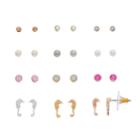Lc Lauren Conrad Seahorse & Solitare Nickel Free Stud Earring Set, Women's, Multicolor