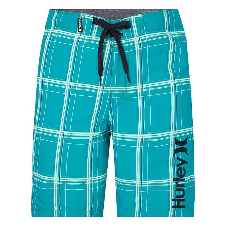 Boys 4-7 Puerto Rico Hurley Plaid Board Shorts, Boy's, Size: 4, Lt Green