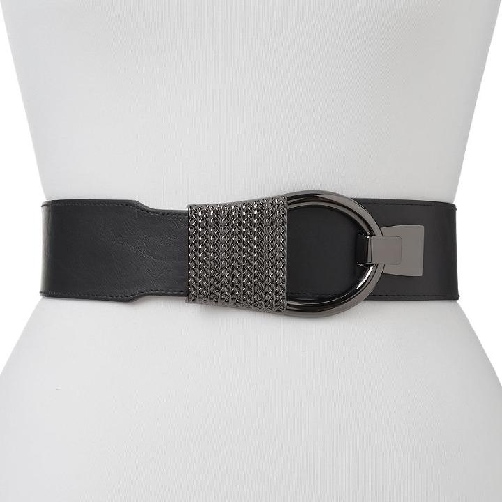 Women's Apt. 9&reg; Interlock Stretch Belt, Size: M-l, Black