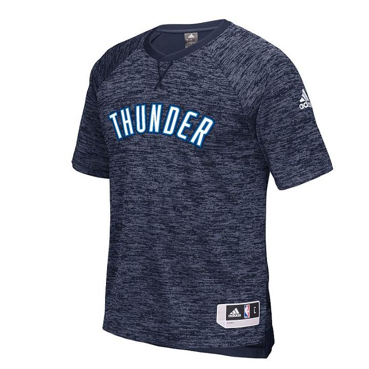 Men's Adidas Oklahoma City Thunder On Court Shooter Tee, Size: Medium, Blue