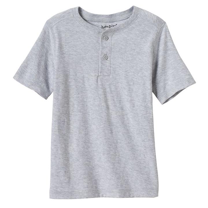 Boys 4-10 Jumping Beans&reg; Slubbed Henley, Boy's, Size: 5, Light Grey