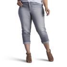 Plus Size Lee Cameron Easy-fit Jean Capris, Women's, Size: 25 - Regular, Light Grey