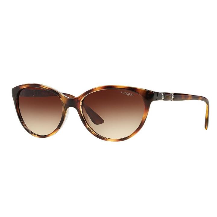 Vogue Vo2894s 56mm Timeless Oval Gradient Sunglasses With Swarovski Elements, Women's, White Oth