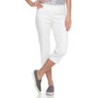 Women's Croft & Barrow&reg; Polished Pull-on Capris, Size: 4, White