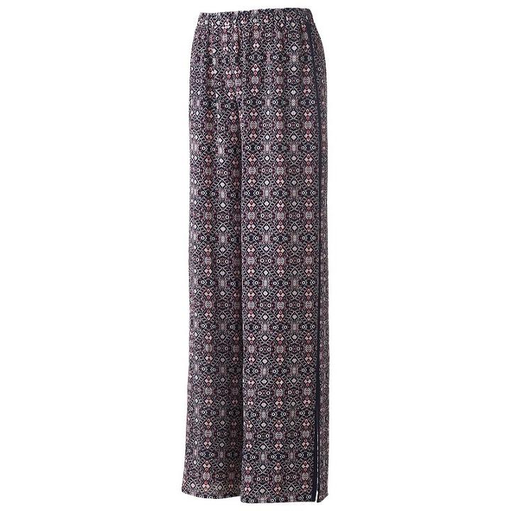 Juniors' Joe B Medallion Print Crepe Pants, Girl's, Size: Xs, Blue Other