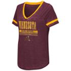 Women's Campus Heritage Minnesota Golden Gophers Gunther Jersey Tee, Size: Xxl, Dark Red