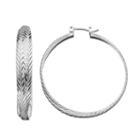 Napier Textured Nickel Free Hoop Earrings, Women's, Blue