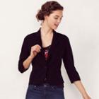 Women's Lc Lauren Conrad Bow-back Crop Blazer, Size: 12, Black
