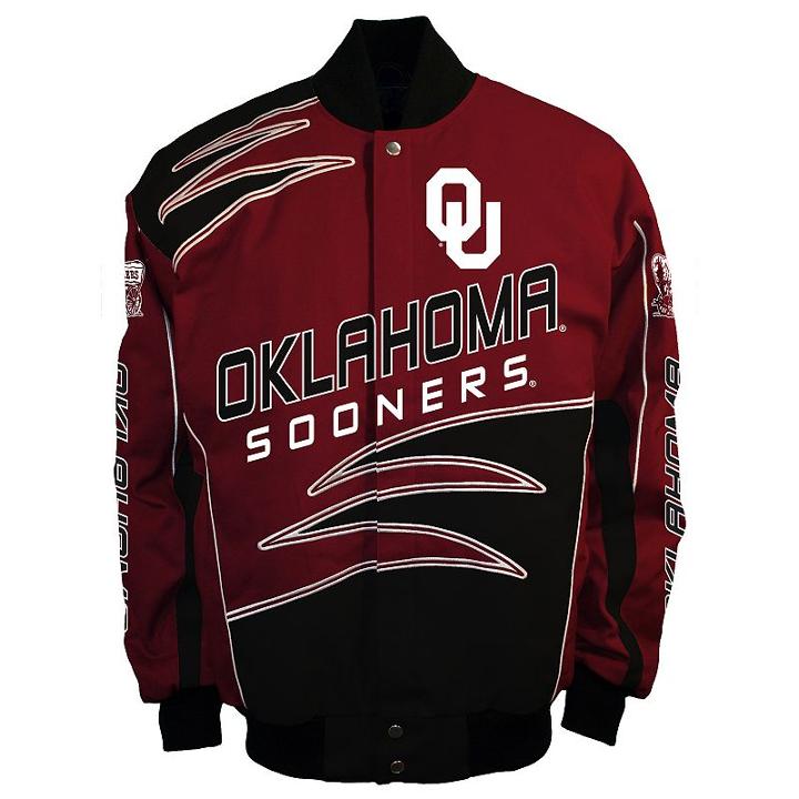 Men's Franchise Club Oklahoma Sooners Shred Twill Jacket, Size: Xl, Red