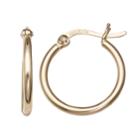 Primrose Sterling Silver Tube Hoop Earrings, Women's, Gold