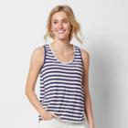 Women's Sonoma Goods For Life&trade; Striped Scoopneck Tank, Size: Small, Med Purple