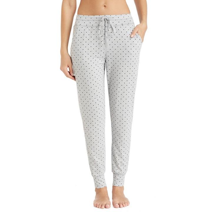 Women's Cuddl Duds Pajamas: Essential Jogger Pants, Size: Regular, Med Grey
