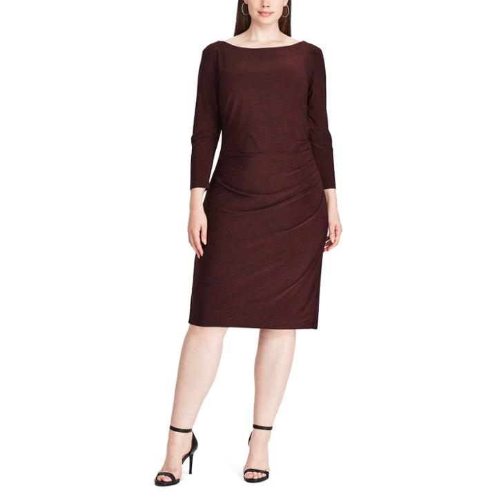 Plus Size Chaps Jersey Sheath Dress, Women's, Size: 20 W, Red