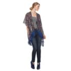 Women's Manhattan Velvet Ruana With Fringe, Blue (navy)