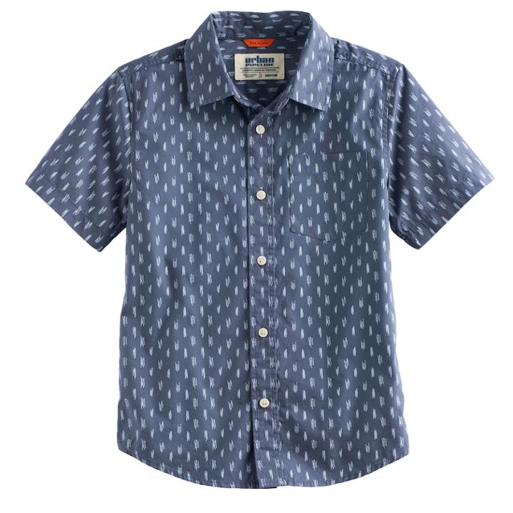 Boys 8-20 Urban Pipeline&reg; Printed Maxwear Button-down Shirt, Size: Xl, Blue