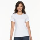 Women's Croft & Barrow&reg; Essential Crewneck Tee, Size: Large, White