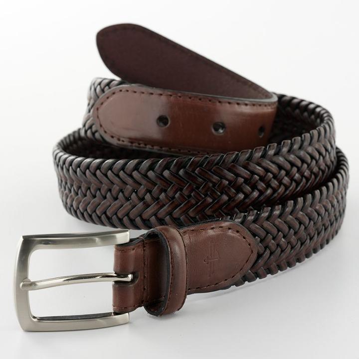Dockers&reg; Tubular Stretch Braided Leather Belt, Men's, Size: 44, Brown