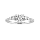 Stella Grace Sterling Silver 1/8 Carat T.w. Diamond 3-stone Heart Ring, Women's, White