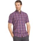 Big & Tall Izod Advantage Cool Fx Regular-fit Plaid Performance Button-down Shirt, Men's, Size: Xl Tall, Red Other