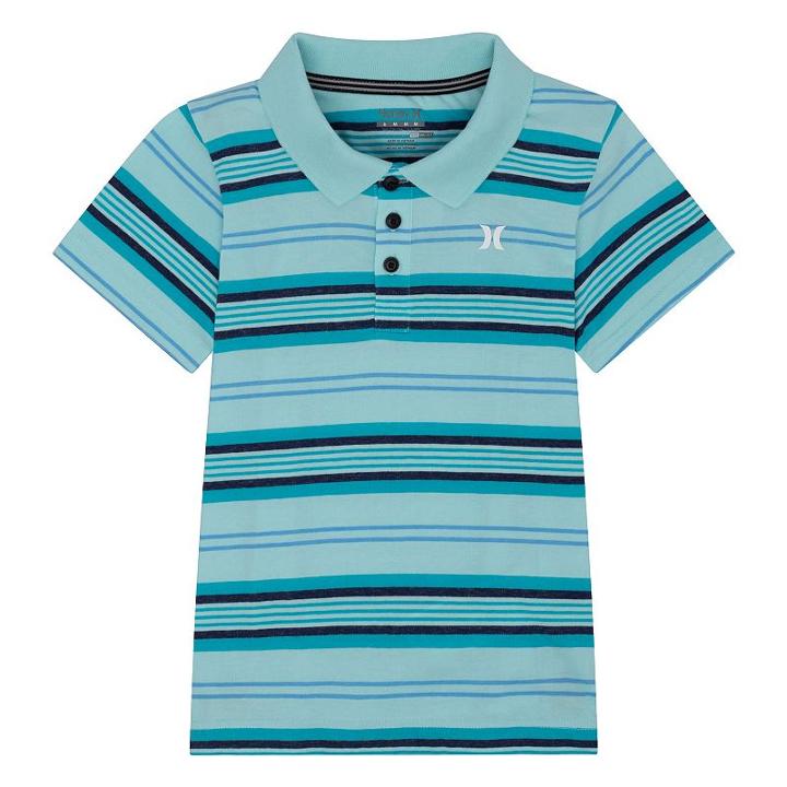 Boys 4-7 Hurley Striped Logo Polo, Size: 5, Green Oth