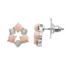 Lc Lauren Conrad Rosette Cluster Earrings, Women's, Pink