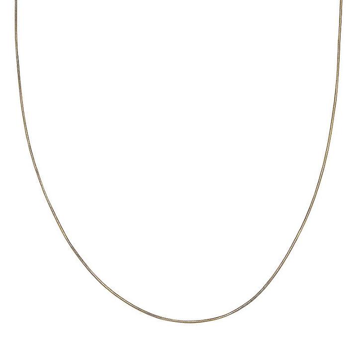 14k Over Silver Snake Chain Necklace - 20 In, Women's, Size: 20