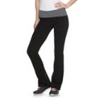 Juniors' So&reg; Fold-over Skinny Bootcut Yoga Leggings, Girl's, Size: Medium, Dark Grey