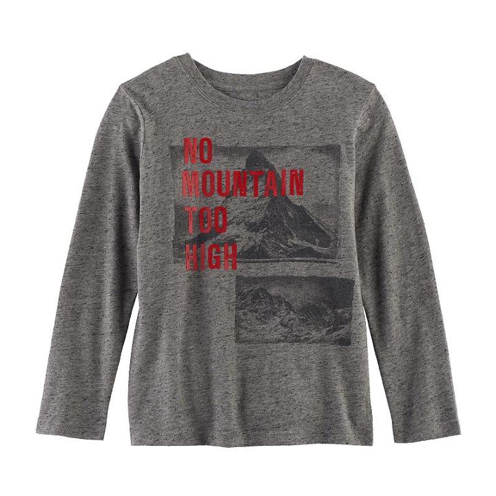 Boys 4-7x Sonoma Goods For Life&trade; No Mountain Too High Graphic Tee, Size: 7x, Med Grey