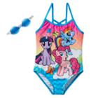 Girls 4-6x My Little Pony Twilight Sparkle, Rainbow Dash & Pinkie Pie One-piece Swimsuit, Girl's, Size: 6x, Multicolor