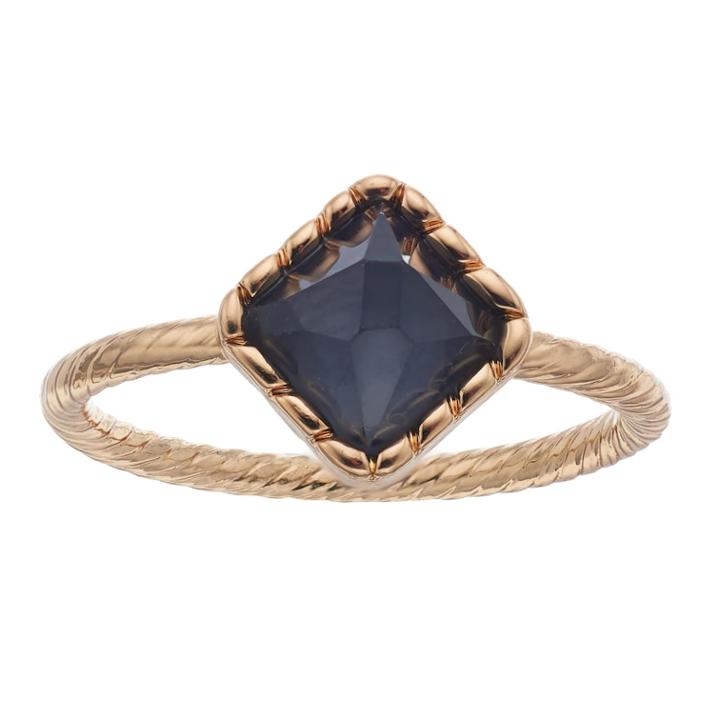 Lc Lauren Conrad Square Twisted Ring, Women's, Size: 7, Blue