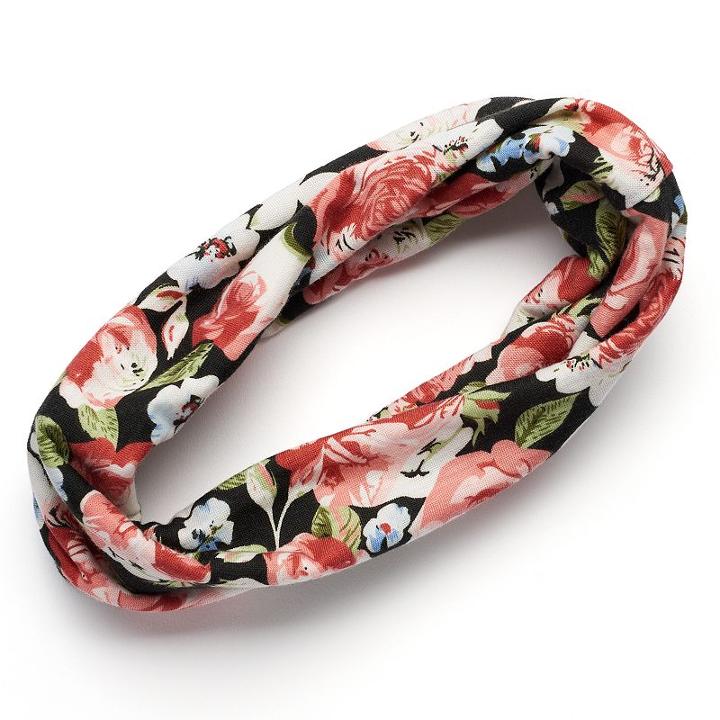 Mudd® Flower Print Jersey Head Wrap, Women's, Multicolor