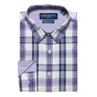 Men's Nick Dunn Modern-fit Gingham Plaid Dress Shirt, Size: M-32/33, Purple