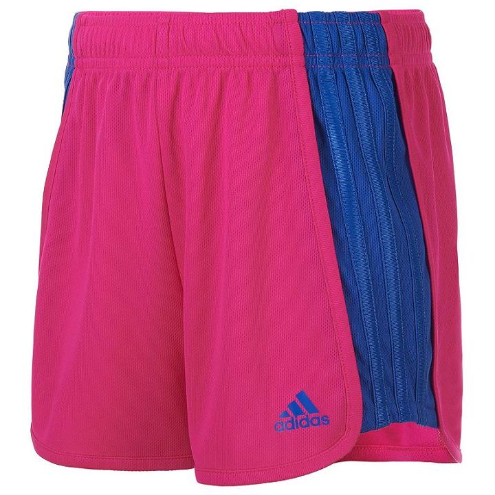 Girls 7-16 Adidas Colorblock Mesh Shorts, Girl's, Size: Small, Med Pink
