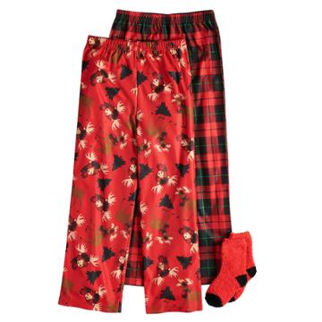 Boys 4-16 Up-late Moose Holiday 2-pack Lounge Pants, Size: 4-5, Multicolor