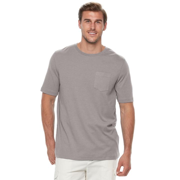 Big & Tall Croft & Barrow&reg; Classic-fit Easy-care Interlock Tee, Men's, Size: 4xlt, Med Grey