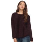 Women's Sonoma Goods For Life&trade; Cable-knit Chenille Sweater, Size: Small, Purple
