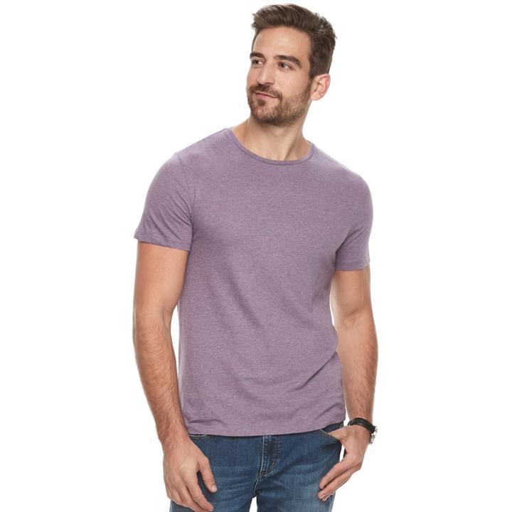 Men's Apt. 9 &reg; Jaspe Regular-fit Stretch Soft Touch Crewneck Tee, Size: Xl Slim, Med Purple