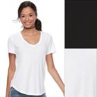 Juniors' So&reg; 2-pack Perfect Tee, Teens, Size: Small, Black