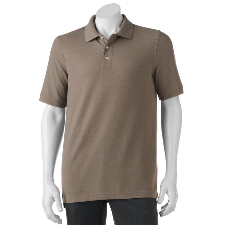 Men's Croft & Barrow&reg; Pique Performance Polo, Size: Xxl, Med Grey