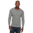 Men's Croft & Barrow&reg; Classic-fit 12gg V-neck Sweater, Size: Medium, Med Grey