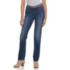 Women's Apt. 9&reg; Curvy Fit Straight-leg Jeans, Size: 10 T/l, Dark Blue