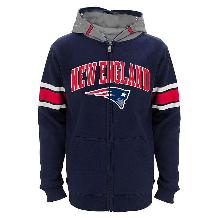 Boys 8-20 New England Patriots Helmet Hoodie, Boy's, Size: M(10-12), Blue (navy)