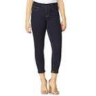 Women's Angels Signature Cuffed Skinny Jeans, Size: 16, Dark Blue