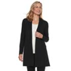 Women's Dana Buchman Ribbed Long Cardigan Sweater, Size: Xxl, Black