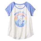 Girls Plus Size Mudd&reg; Raglan Stitched Tee, Girl's, Size: 20 1/2, White Oth