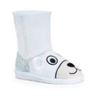 Muk Luks Snowball Polar Bear Kids' Plush Boots, Boy's, Size: 10 T, White