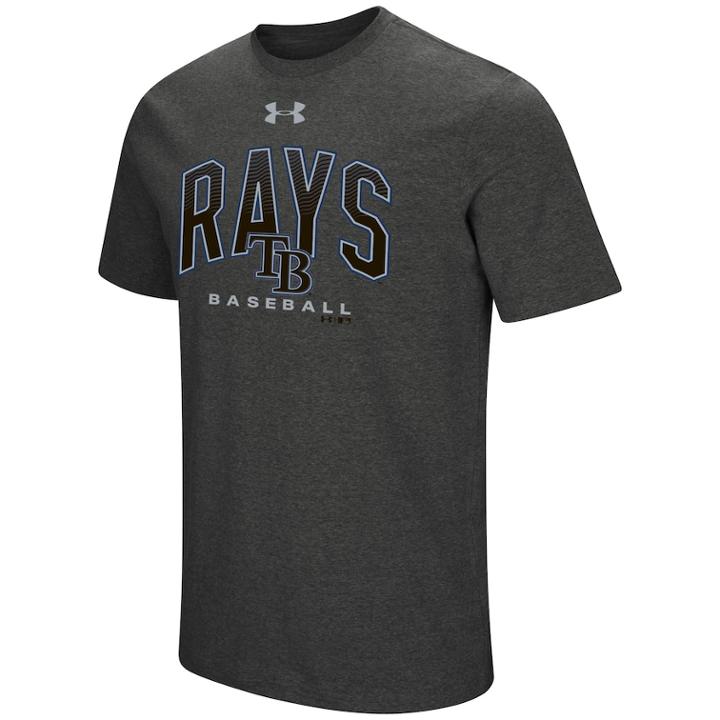 Men's Under Armour Tampa Bay Rays Reflective Arch Tee, Size: Medium, Dark Grey