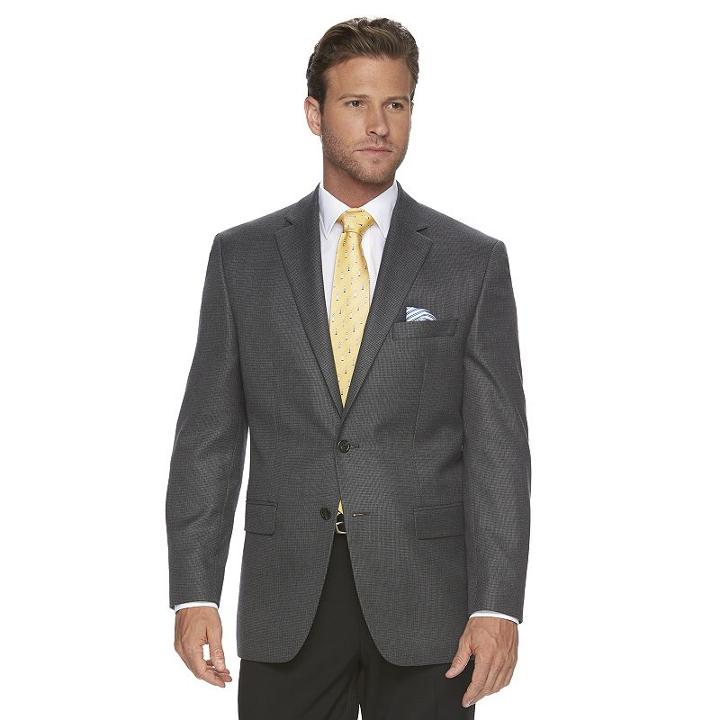 Men's Chaps Classic-fit Patterned Sport Coat, Size: 44 - Regular, Blue